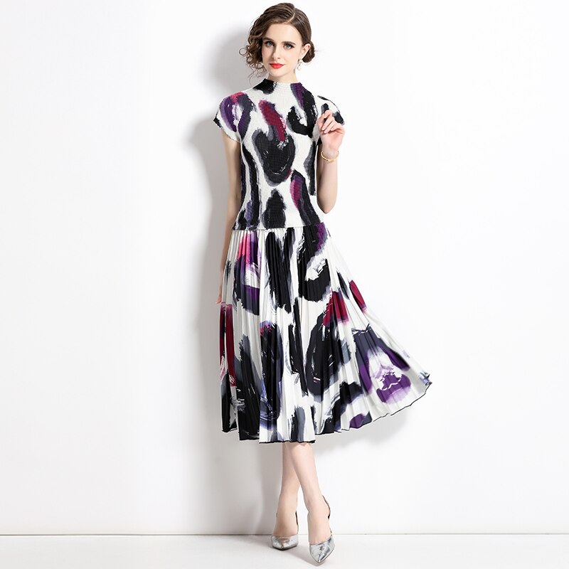 Slim-Fit Mid-Length Summer Suit Dress