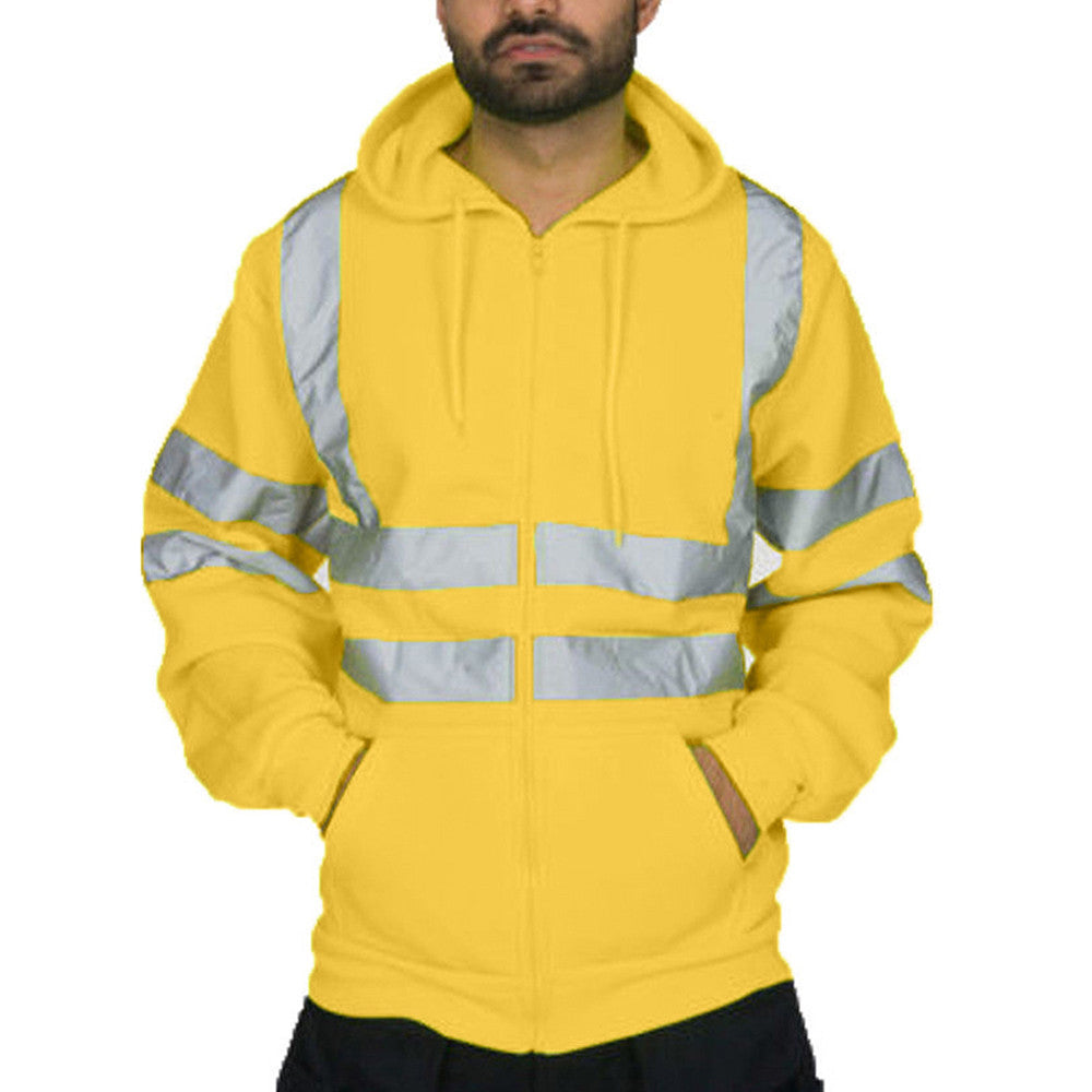 Men's Reflective Fleece-Lined Work Hoodie - alternate view