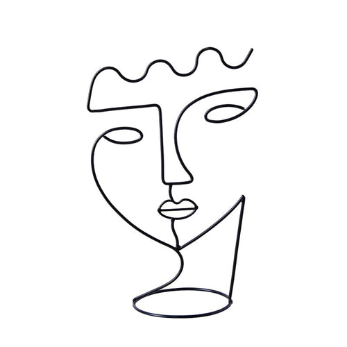 Abstract Iron Portrait Jewelry Stand