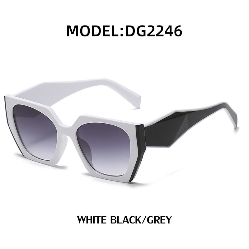 Wide-Temple Cat-Eye Sunglasses