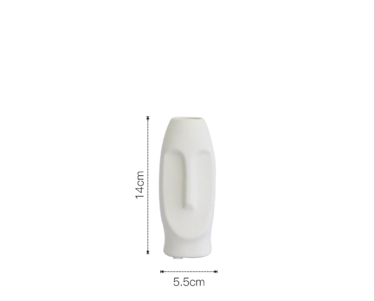 Abstract Ceramic Face Vase