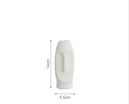 Abstract Ceramic Face Vase