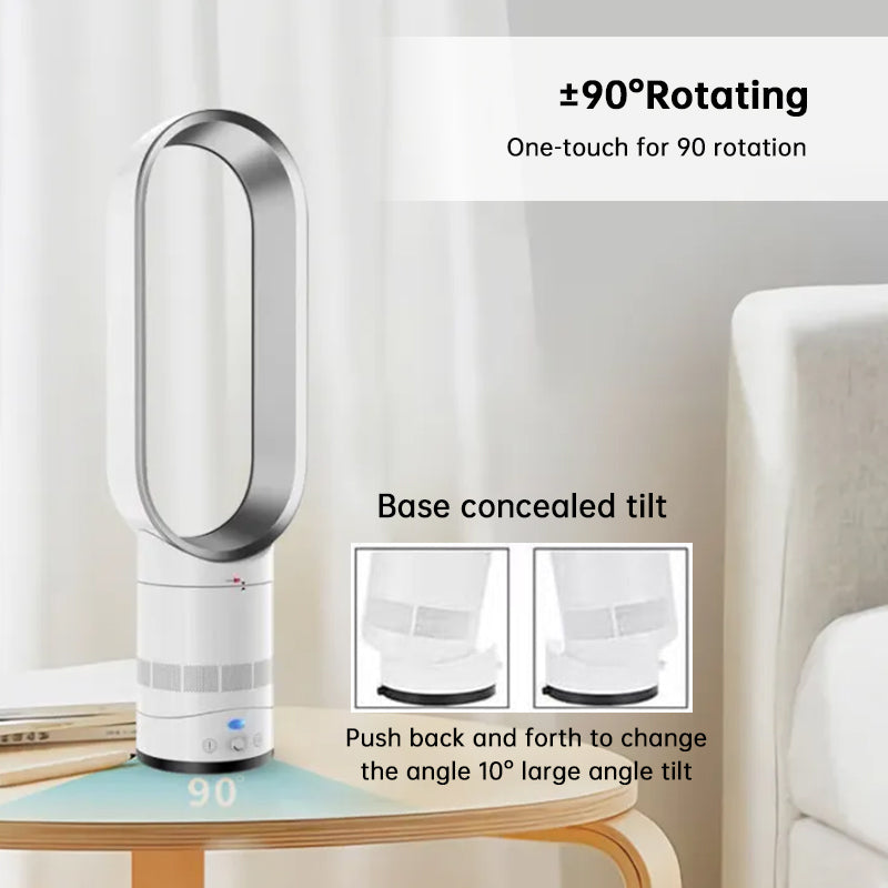 2025 New 16" Bladeless Tower Fan with Remote | Quiet Floor Fan for Home