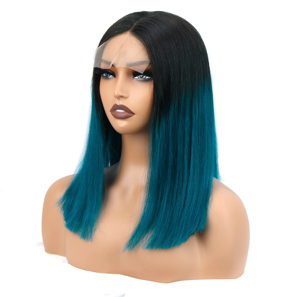Two-Tone Bob Lace Front Human Hair Wig - detail view