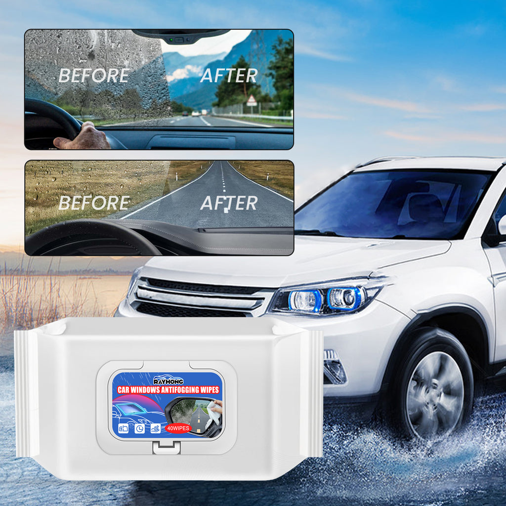 Car Anti-Fog & Anti-Rain Glass Wipes