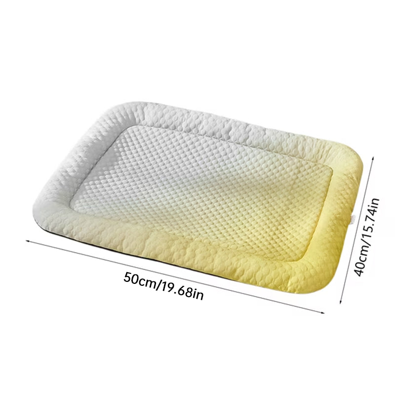 Summer Cooling Pet Pad | Breathable Cold-Silk Ice Mat | Gradient Colors | S/M/L