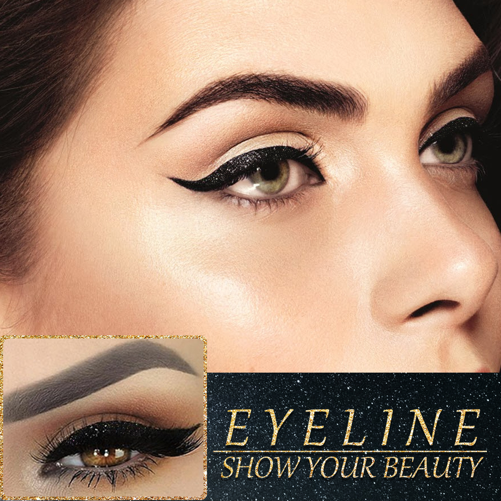 3D Glitter Self-Adhesive Eyeliner Sticks