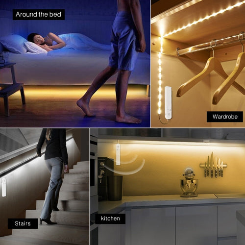 Battery-Powered Motion Sensor LED Strip Light - alternate view