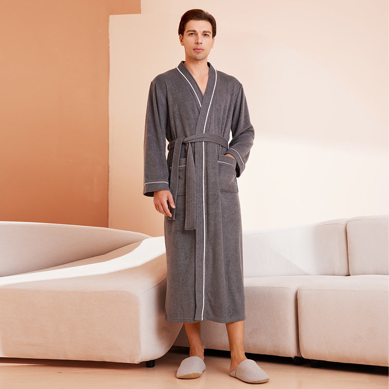 Unisex Long-Sleeve Terry Bathrobe