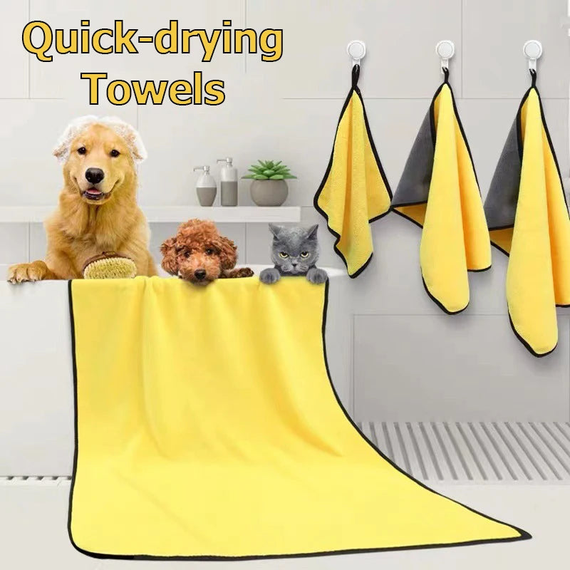 Quick-Dry Pet Bath Towels