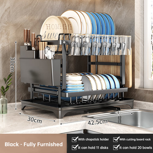 2-Tier Kitchen Dish Drying Rack