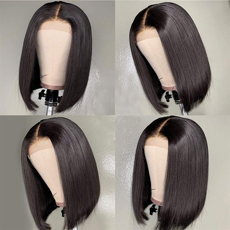 Middle-Part Bob Front Lace Wig