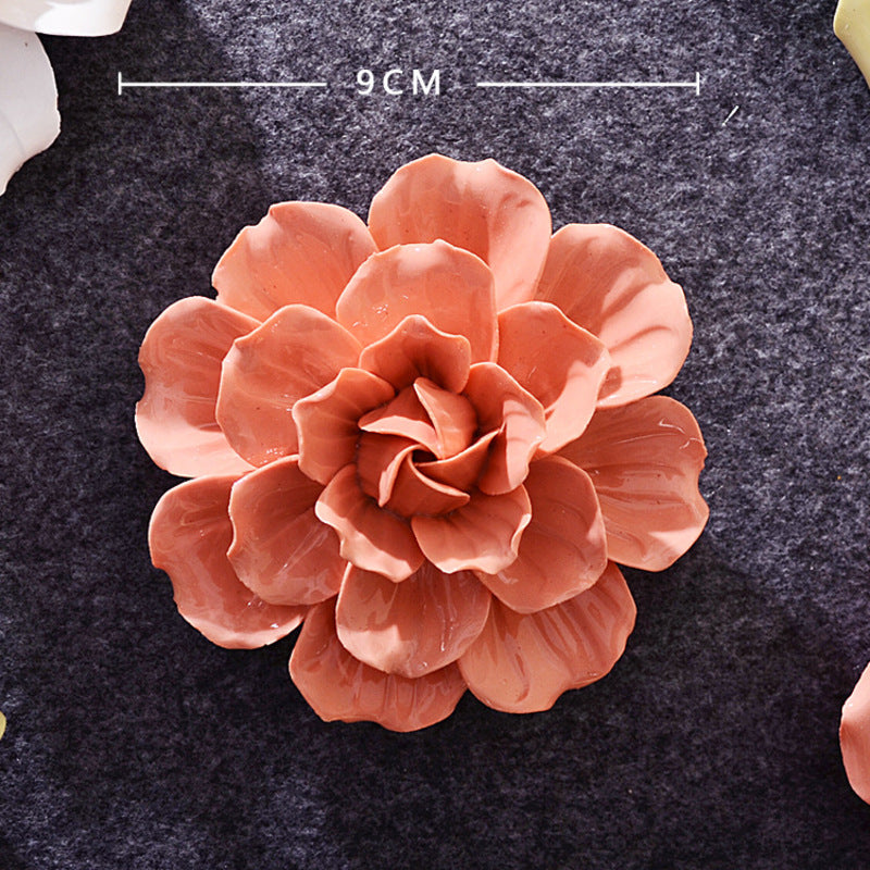 Hand-Painted 3D Ceramic Wall Flowers