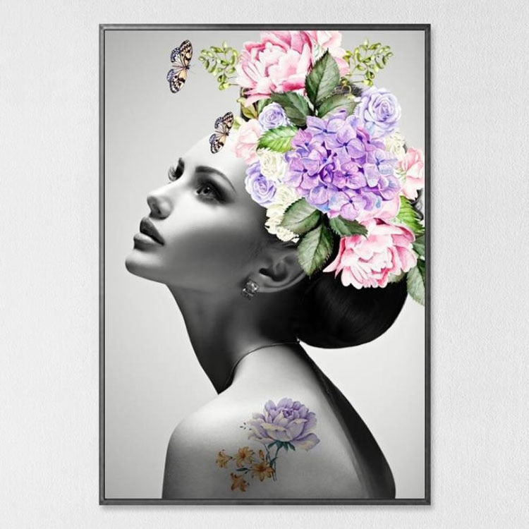 Floral Feather Fashion Canvas Art Set - alternate view