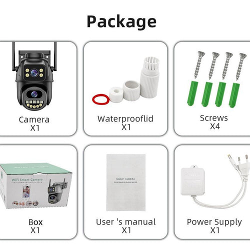 8MP Dual Lens WiFi Security Camera - alternate view