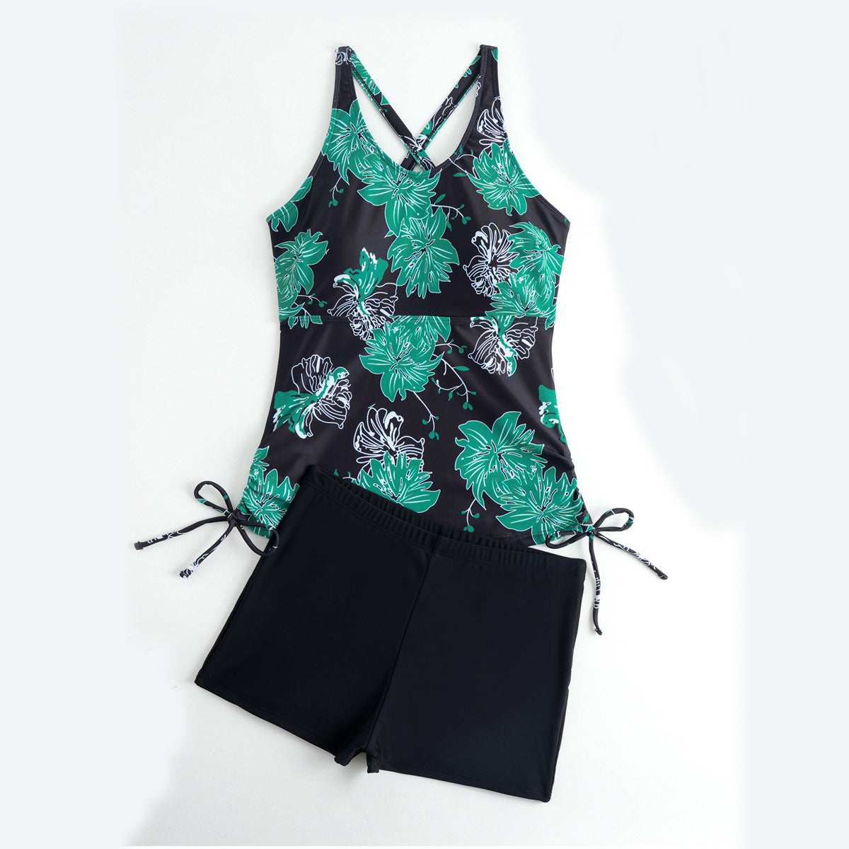 Printed High-Waist Tankini Bottoms - alternate view