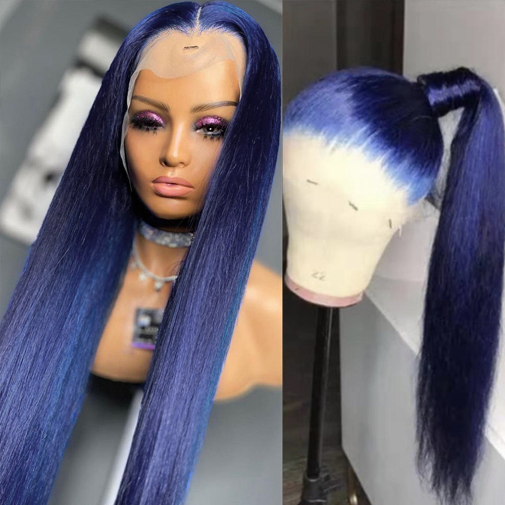 Straight Lace Front Human Hair Wig - detail view