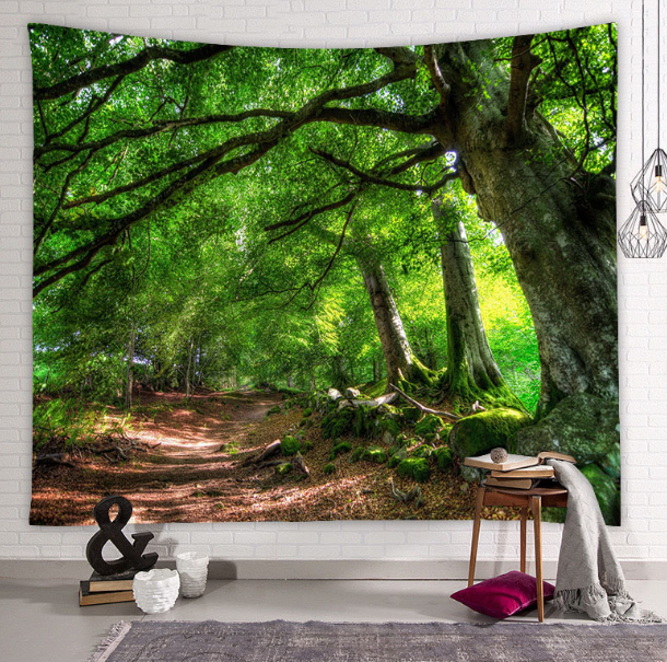 Natural Forest Print Wall Tapestry