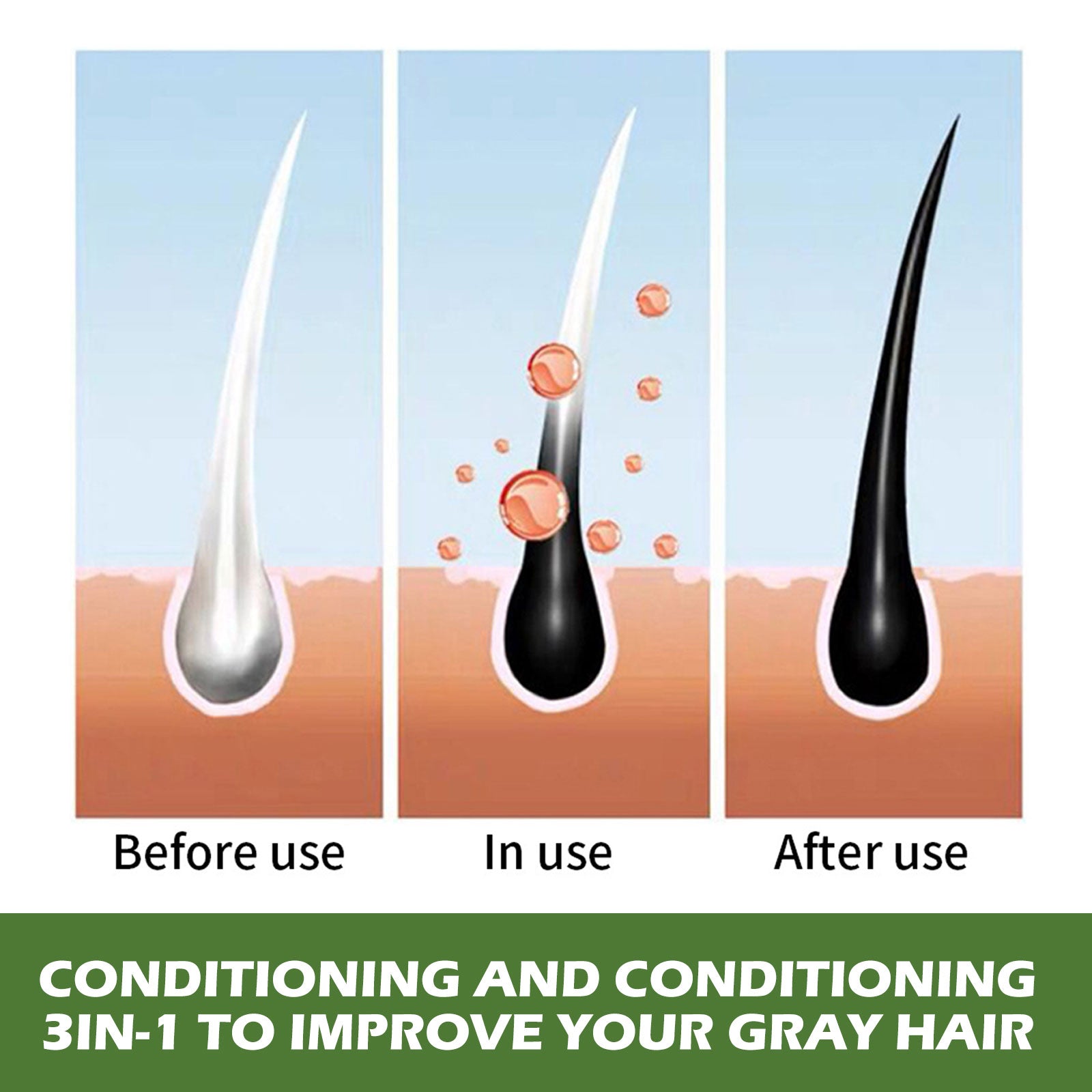 Plant-Based Bubble Hair Darkening Treatment - detail view