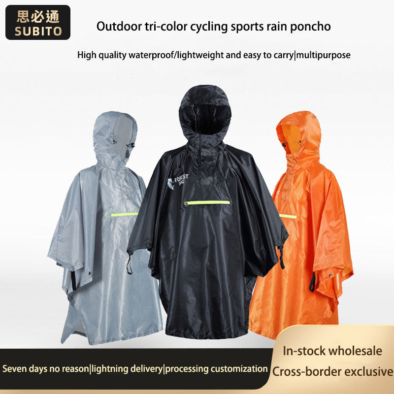 Lightweight Hooded Outdoor Rain Poncho