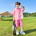 Boy's Shirt Set Short Sleeve Two-Piece