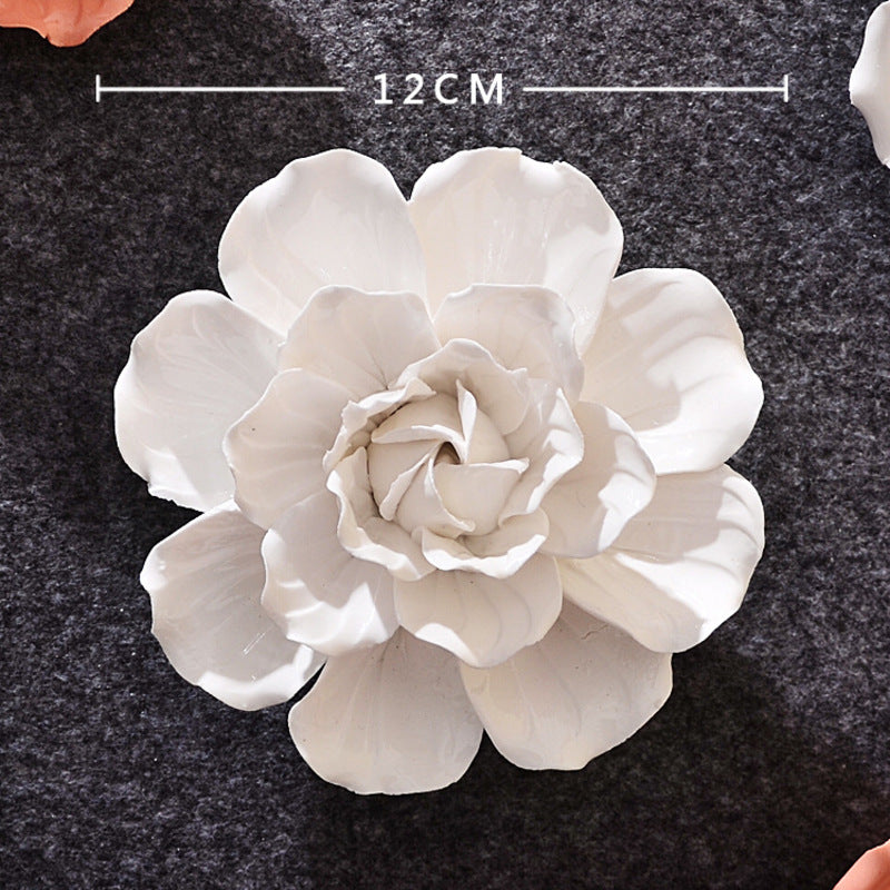 Hand-Painted 3D Ceramic Wall Flowers