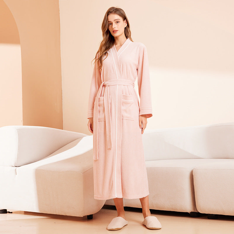 Unisex Long-Sleeve Terry Bathrobe