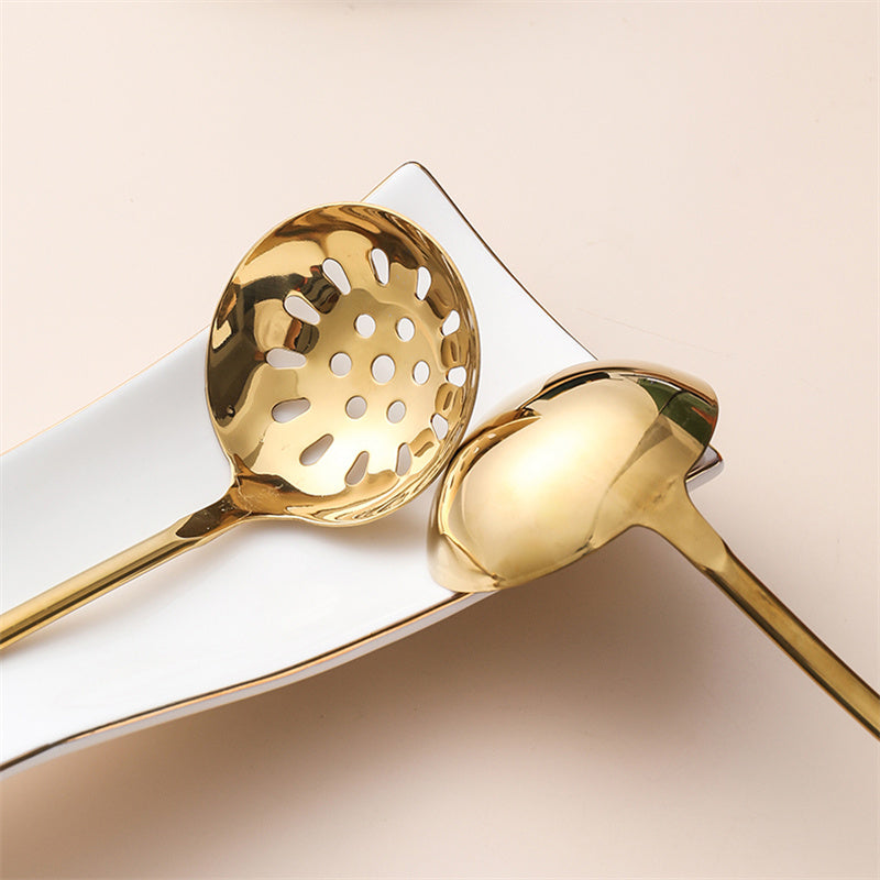 Ceramic-Handle Kitchen Utensil Set - detail view