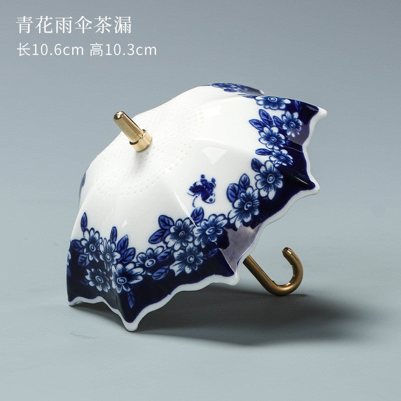 Porcelain Umbrella Tea Strainer - alternate view