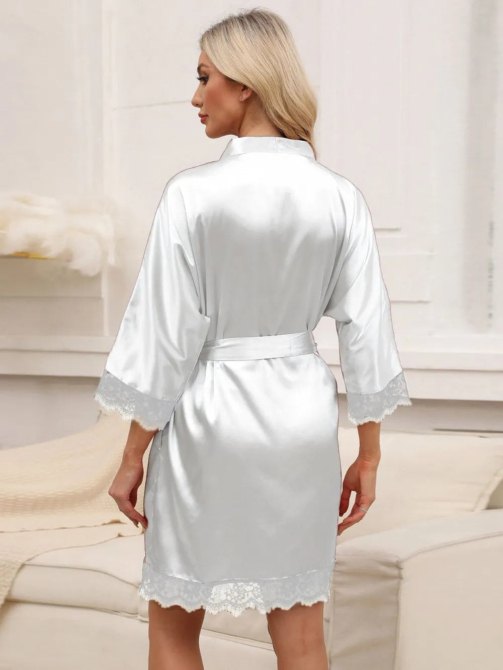 Lace-Trim Home Robe