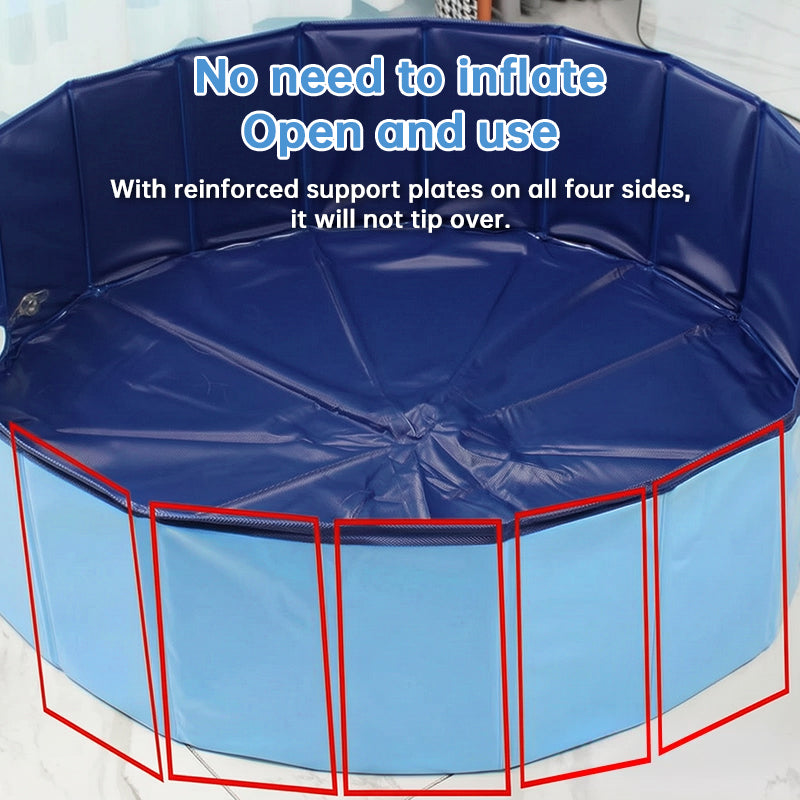 Portable Foldable Dog Swimming Pool - detail view