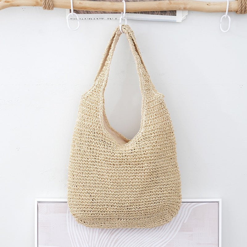 Woven Handheld Shoulder Tote Bag - alternate view