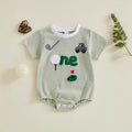 Baby Striped Embroidered Romper - alternate view