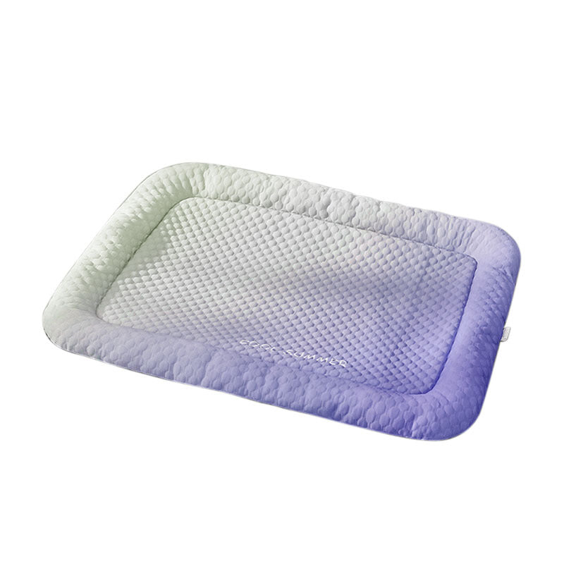 Summer Cooling Pet Pad | Breathable Cold-Silk Ice Mat | Gradient Colors | S/M/L