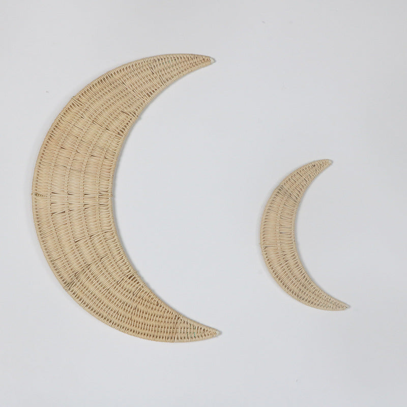 Woven Moon Wall Hanging Decor