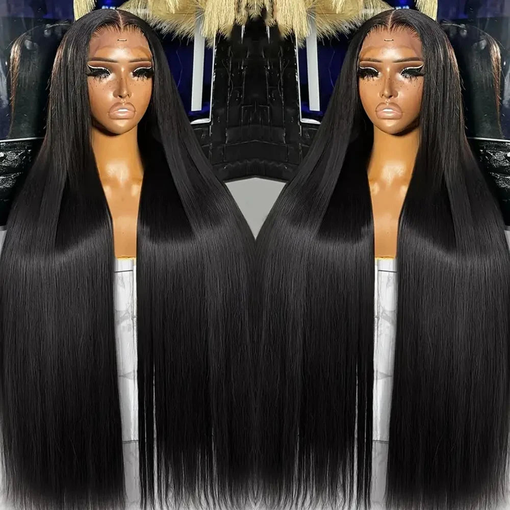 13x4/13x6 HD Lace Frontal Wig – Straight Human Hair, 250% Density, up to 42"