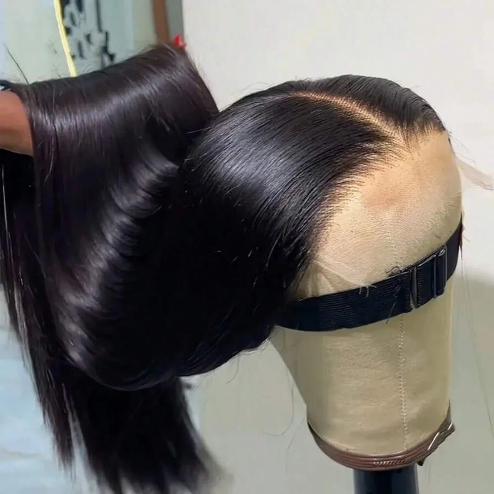 HD Full Frontal Wig, Straight with Bleached Knots