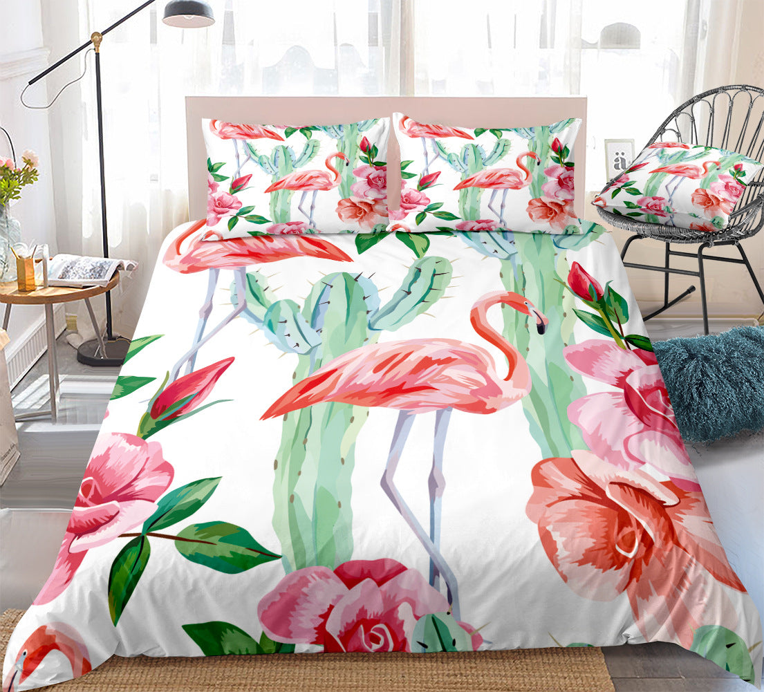 Cactus Succulent Print Bed Sheet Set