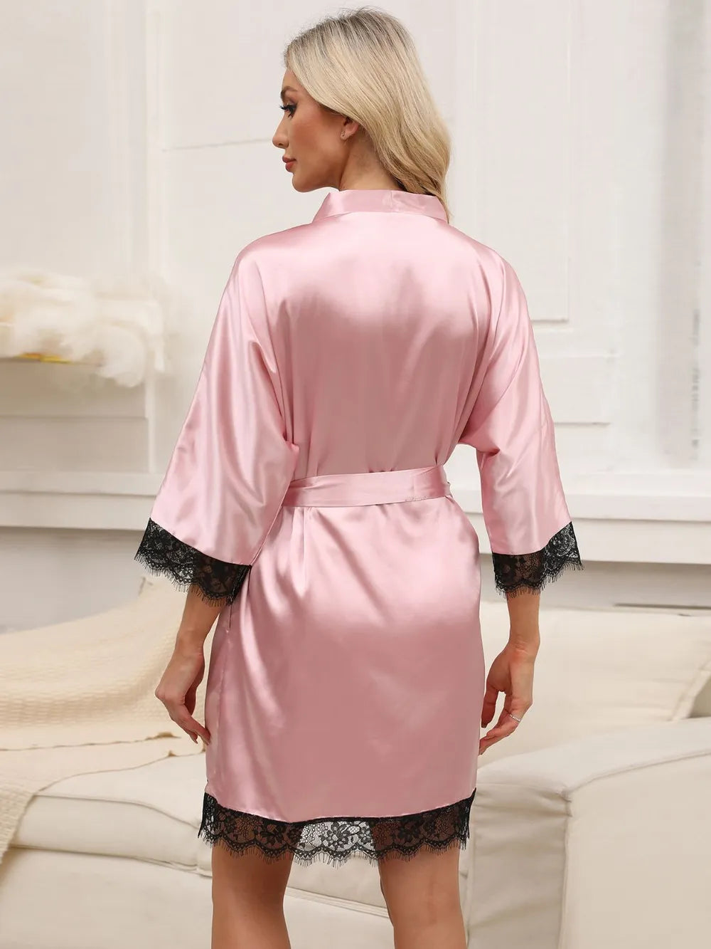 Lace-Trim Home Robe - alternate view