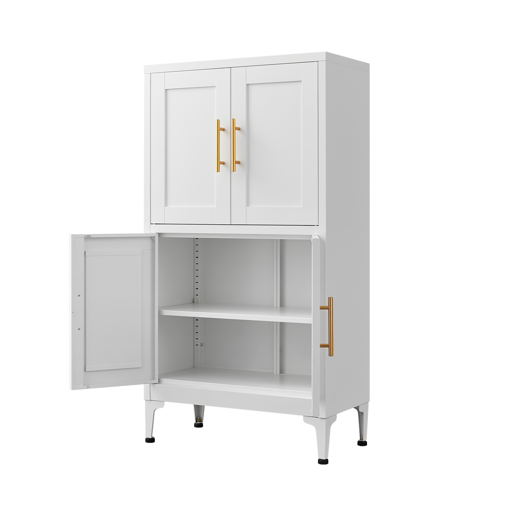 White Metal Kitchen Pantry Cabinet