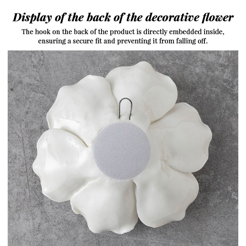 Hand-Painted 3D Ceramic Wall Flowers