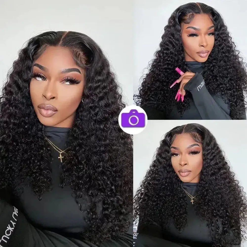 Glueless Deep Curly Wave Wig, 250% Density