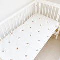 Cotton Quilted Embroidered Baby Fitted Sheet
