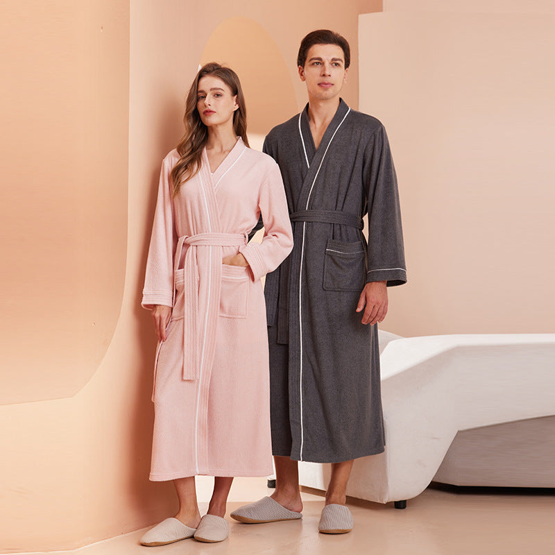 Unisex Long-Sleeve Terry Bathrobe