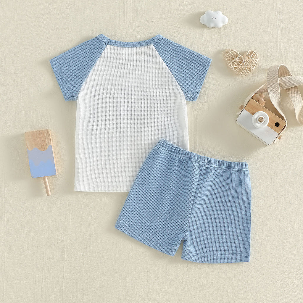 Boys' Waffle Knit Two-Piece Summer Set - alternate view