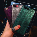 3D Crocodile-Pattern Leather Phone Case