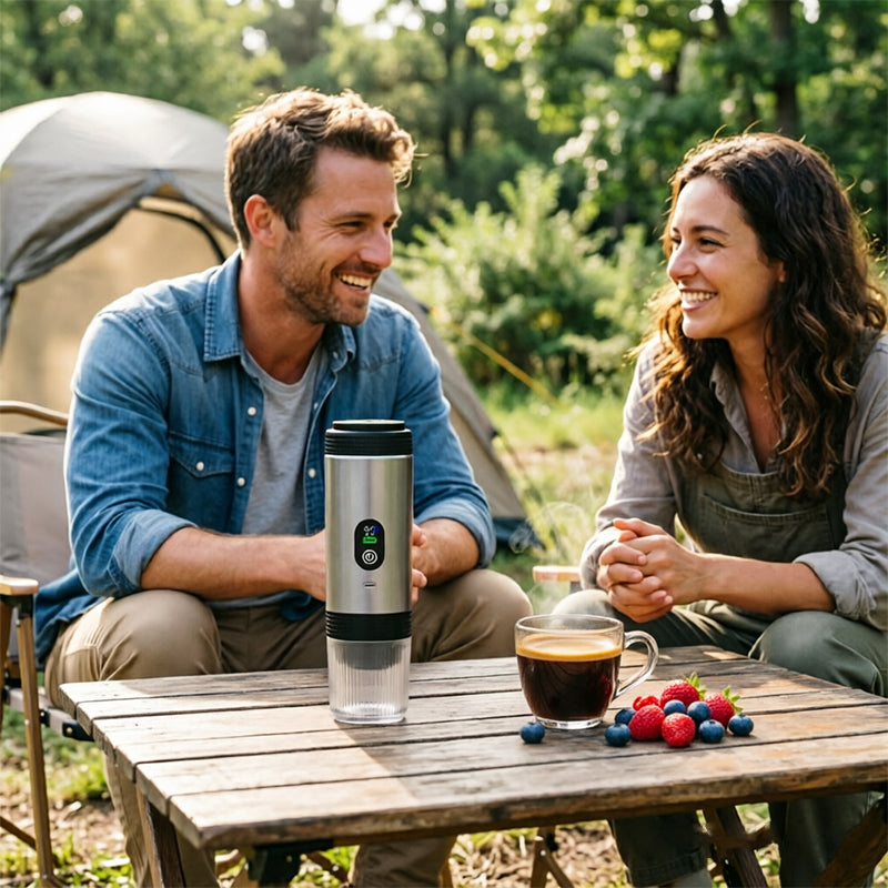 Portable Espresso Machine | Digital Display | 3-in-1 Capsule & Ground Coffee Maker