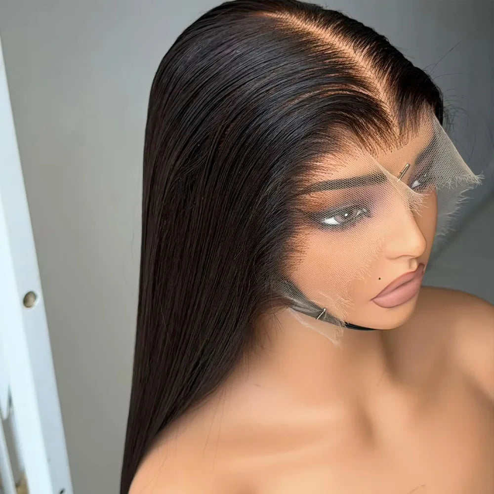 HD Lace Frontal Wig, Straight Human Hair - alternate view