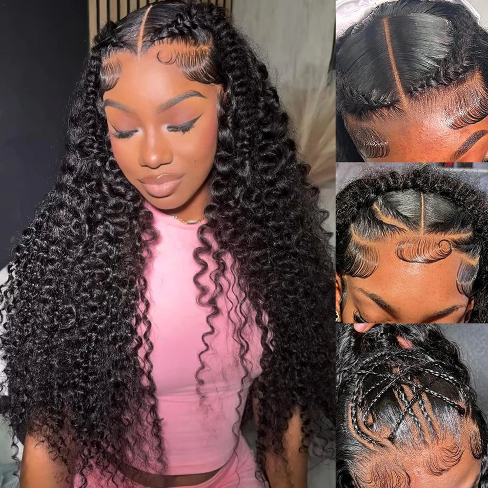 Glueless Deep Curly Wave Wig, 250% Density