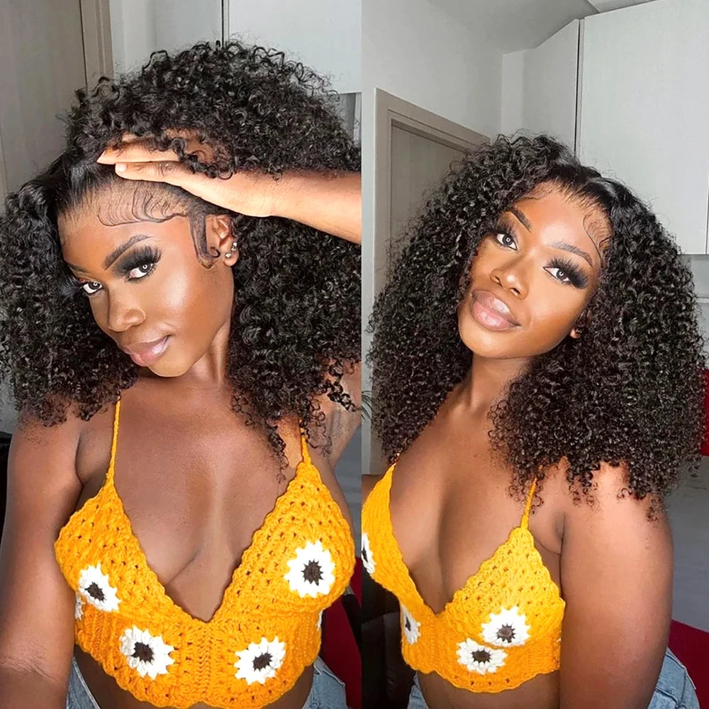 13x6/5x5/7x5 HD Lace Wig – Kinky Curly Afro Human Hair, Glueless Wear & Go, 250% Density